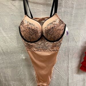 Target AUDEN Women's Push-Up Bodysuit -Rose  Pink Size large Lingerie NWT